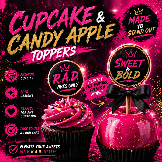 🍎🧁 Cupcake & Candy Apple Toppers