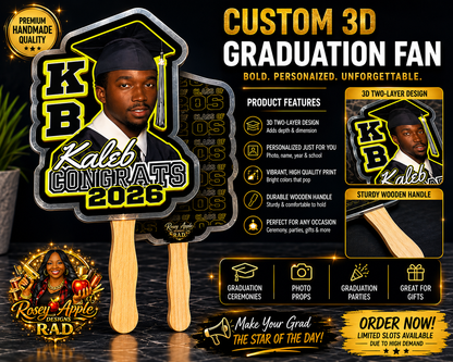 CUSTOM 3D GRADUATION FAN