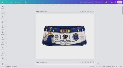 EBR HIGH SCHOOL SENIOR PURSE TEMPLATE BUNDLE